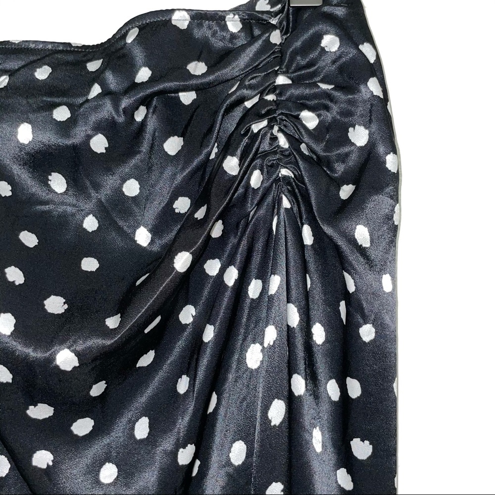 Zara black satin polka dot midi skirt - Picture 9 of 9